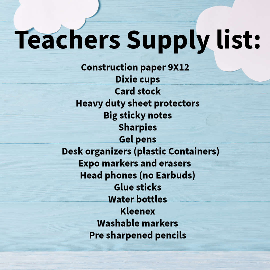 Teachers Supply Drive