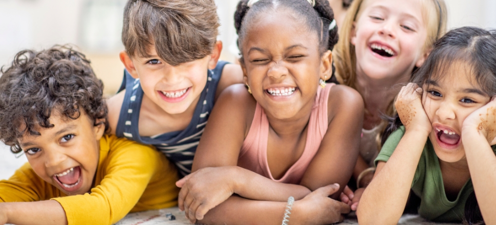 Group of children laughing
